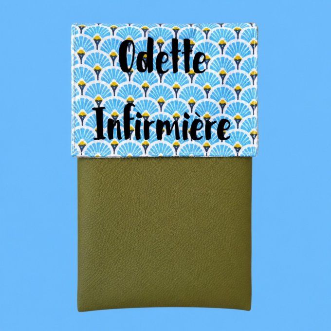 pochette éventail bleu