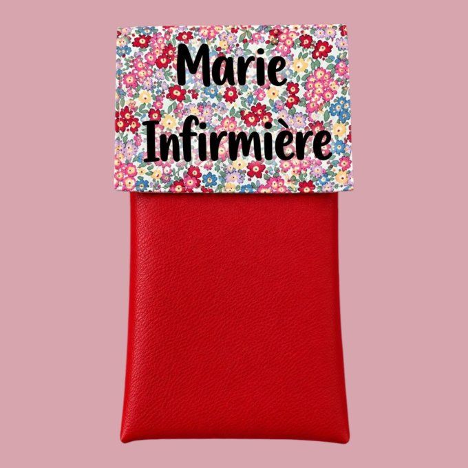 pochette infirmière aimantée flora