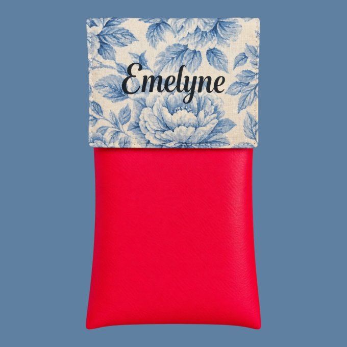 pochette infirmière aimantée pivoine