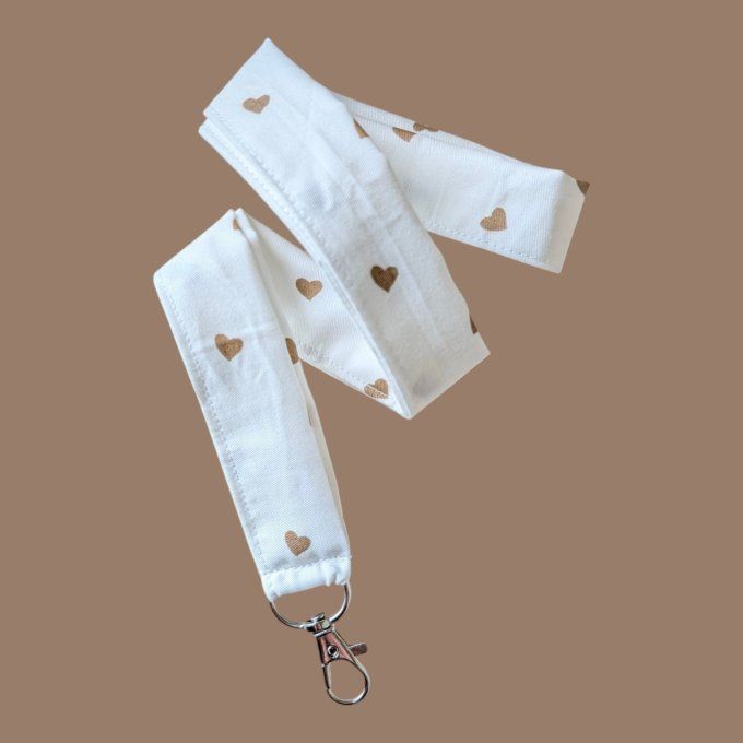 Tour de Cou petits coeurs caramel