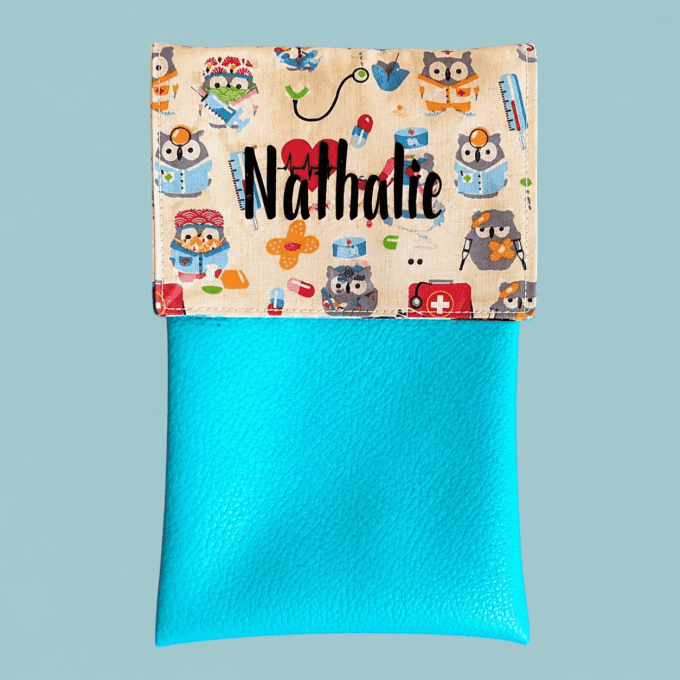 pochette infirmière hiboux médecin