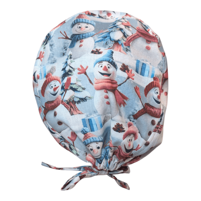 ses adorables bonhommes de neige vêtus d’écharpes et de bonnets colorés évoquent la joie simple des 