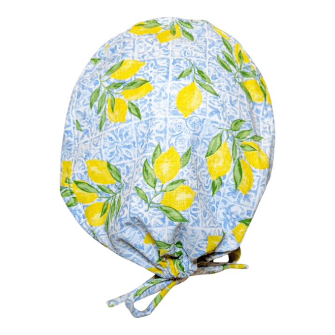 ses motifs de citronniers éclatants sur un fond azuré orné de carreaux délicats rappellent les paysa