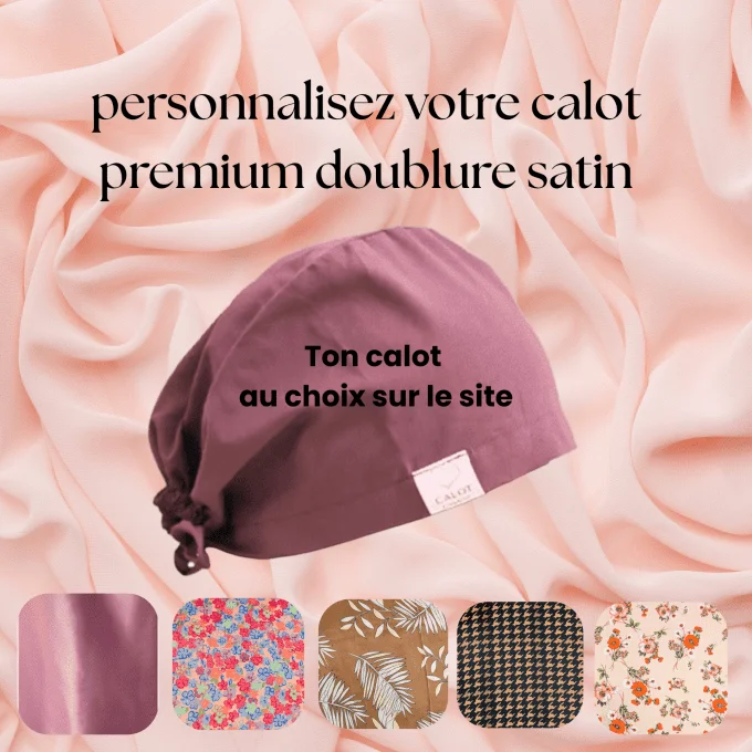 Calot Médical Premium Personnalisable – Doublure Satin au Choix