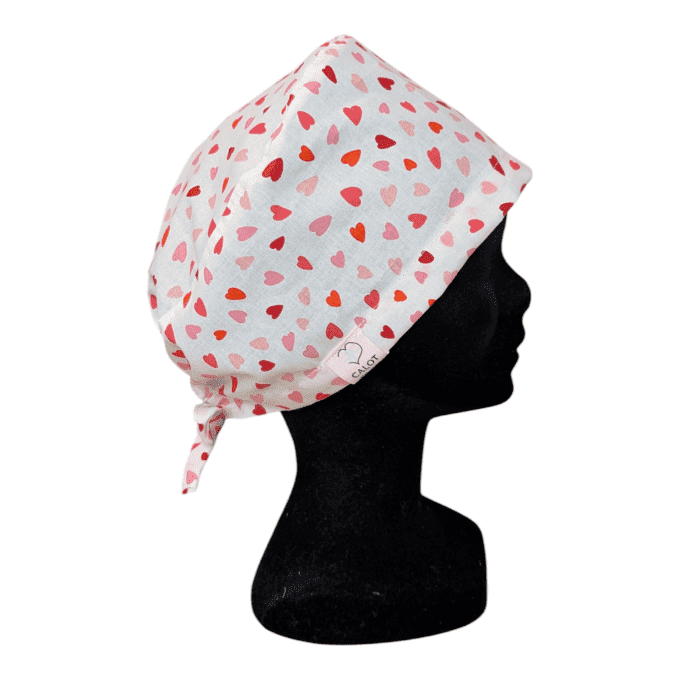 Calot Premium Médical "petit coeur" – Doublure Satin Protectrice