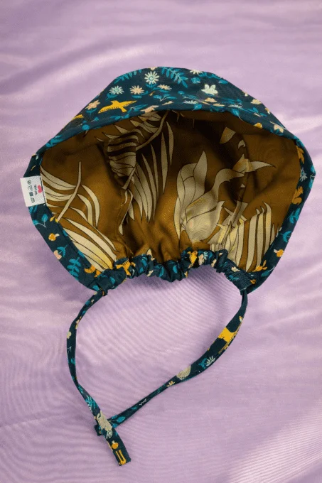  Calot Premium Médical " forêt enchantée" – Doublure Satin Protectrice 