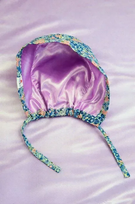 Calot Premium Médical "orchidée bleu" – Doublure Satin Protectrice