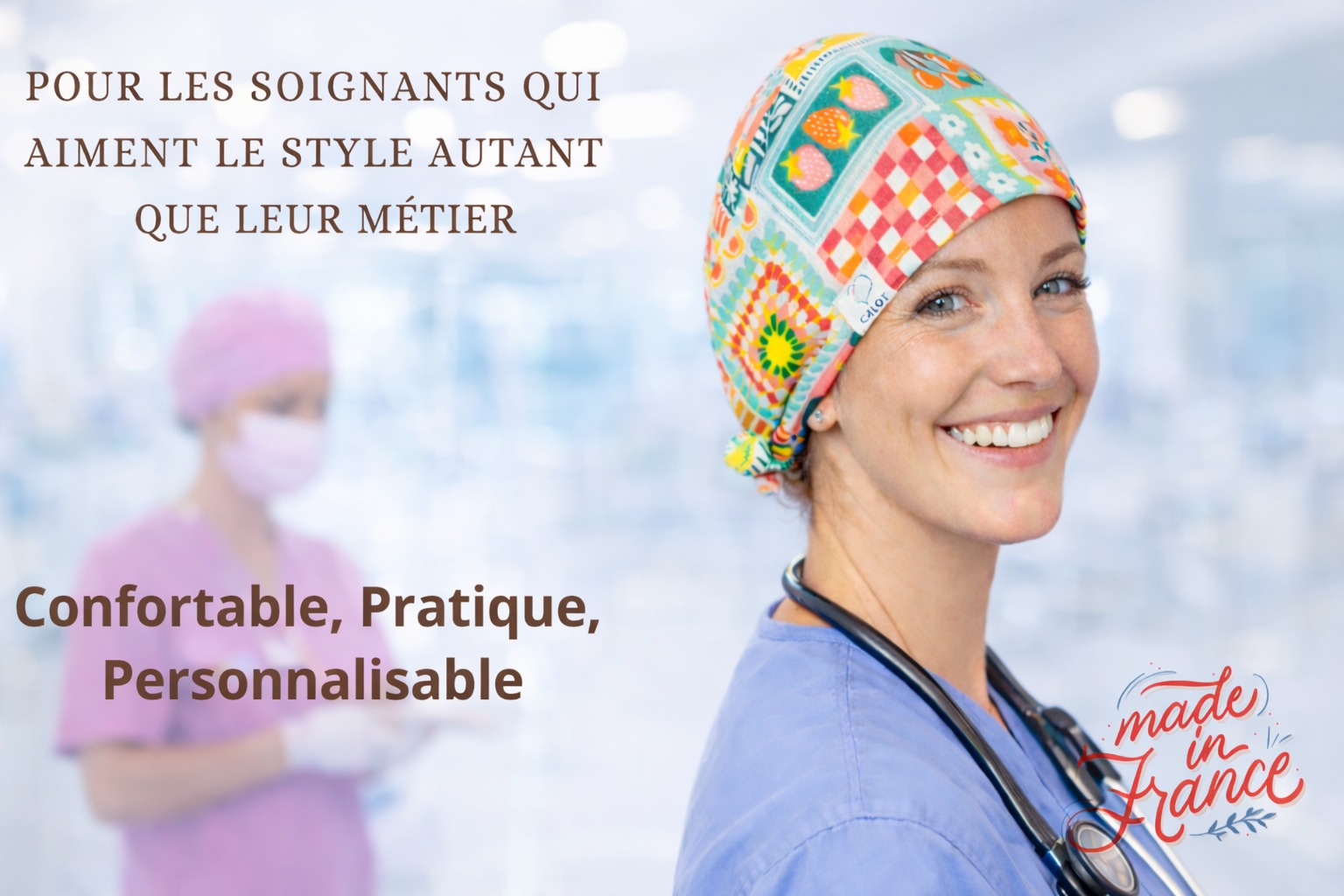 Calot, pochettes aimantée personnalisable et tours de cou Fabrication française artisanale